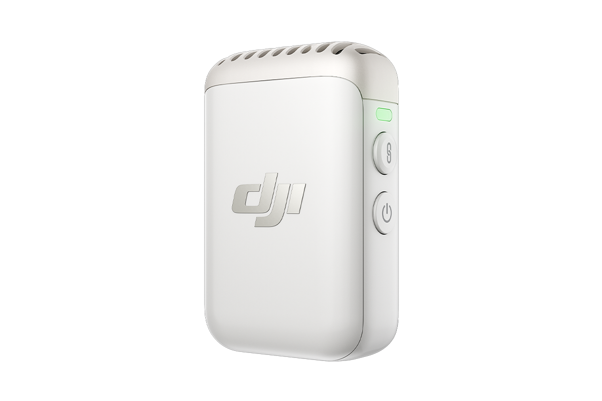 DJI Mic 2 Transmitter/Recorder with Built-In Microphone (Platinum White)