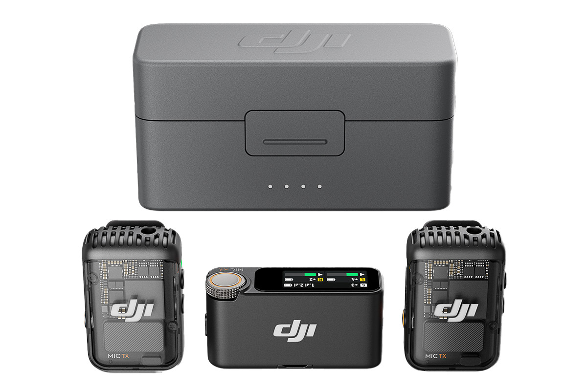 DJI Mic 2 Wireless Microphone System/Recorder for Camera & Smartphone (2TX + 1RX + Charging Case)