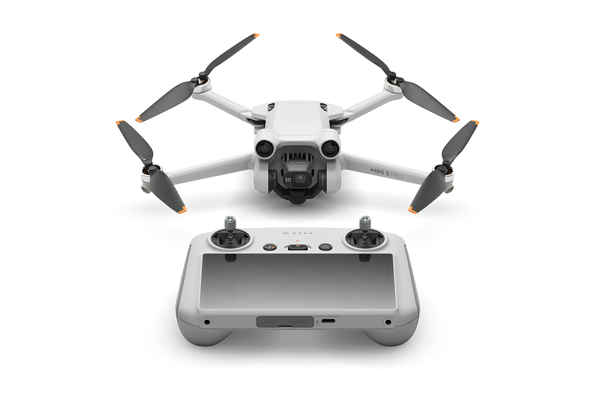 Which drones does DJI RC remote controller with screen support?