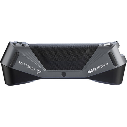 Creality Raptor Pro 3D scanner seen from the top end showing control buttons and textured grip panel
