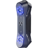 Creality Raptor Pro 3D scanner front view with blue lights glowing around the two camera lenses