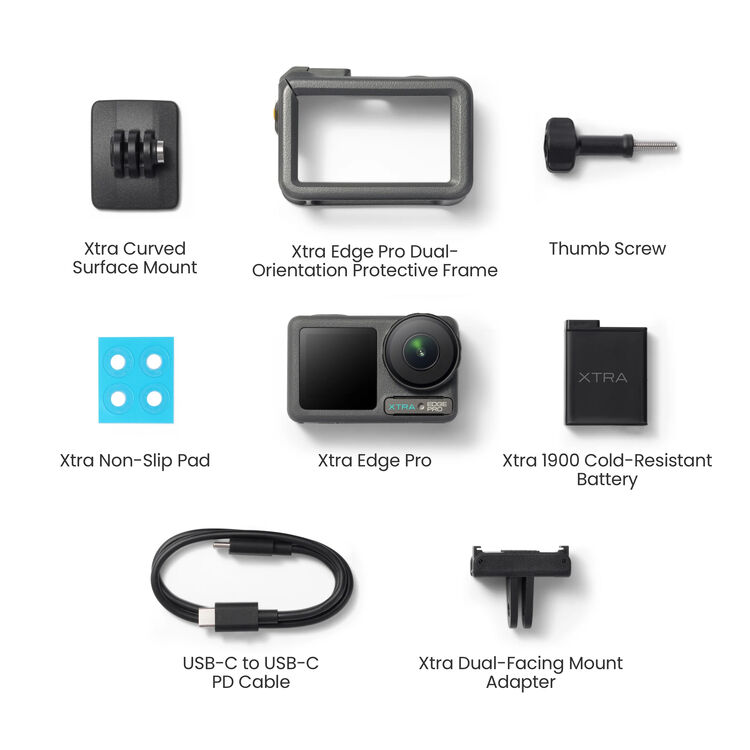 XTRA Edge Pro Action Camera The Ultimate 4K Action Camera for Low-Light & Extreme Sports