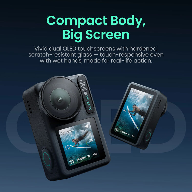 XTRA Edge Pro Action Camera The Ultimate 4K Action Camera for Low-Light & Extreme Sports