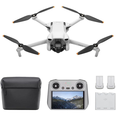 DJI Mini 3 Fly More Combo (DJI RC) | 3 Batteries, 4K HDR, Under 249 g