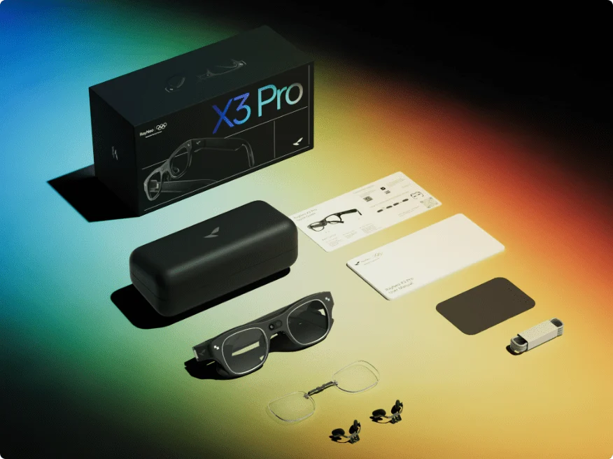 RayNeo X3 Pro AI+AR Glasses | Gemini AI, Full-Color MicroLED, Live Translation