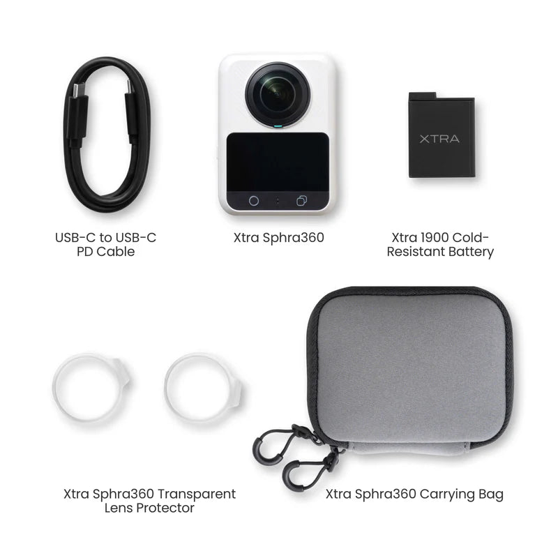 XTRA Sphra360 - The Pro 8K 360 Action Camera for Creators