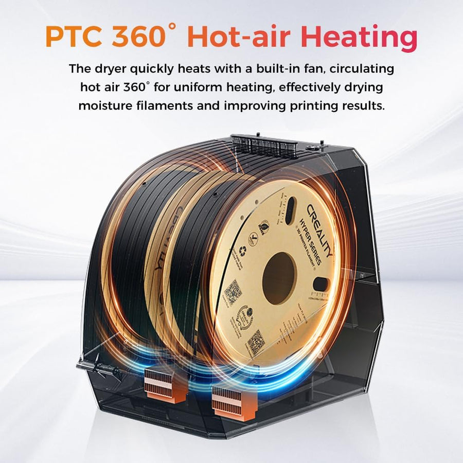 Creality Space PI Filament Dryer Plus, Dual-Spool 3D Printing Filament Dryer Box – Image 2 | DroneNerds