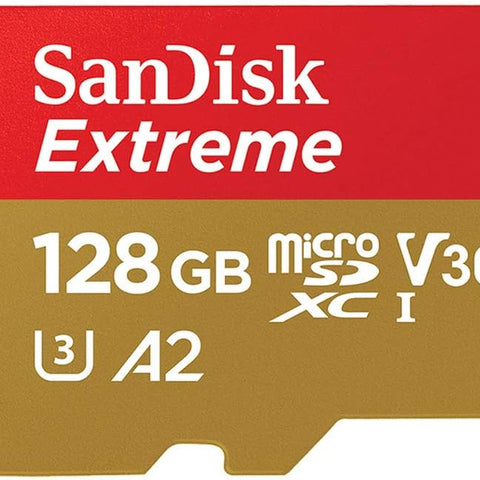 SanDisk Extreme microSDXC Card 128GB UHS-1 C10 U3 V30 4K A2