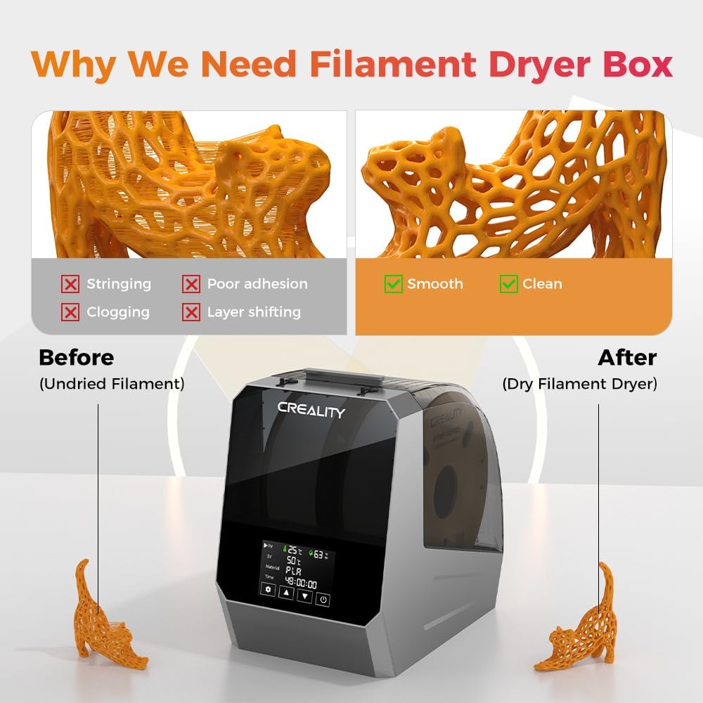 Creality Space PI Filament Dryer Plus, Dual-Spool 3D Printing Filament Dryer Box – Image 3 | DroneNerds