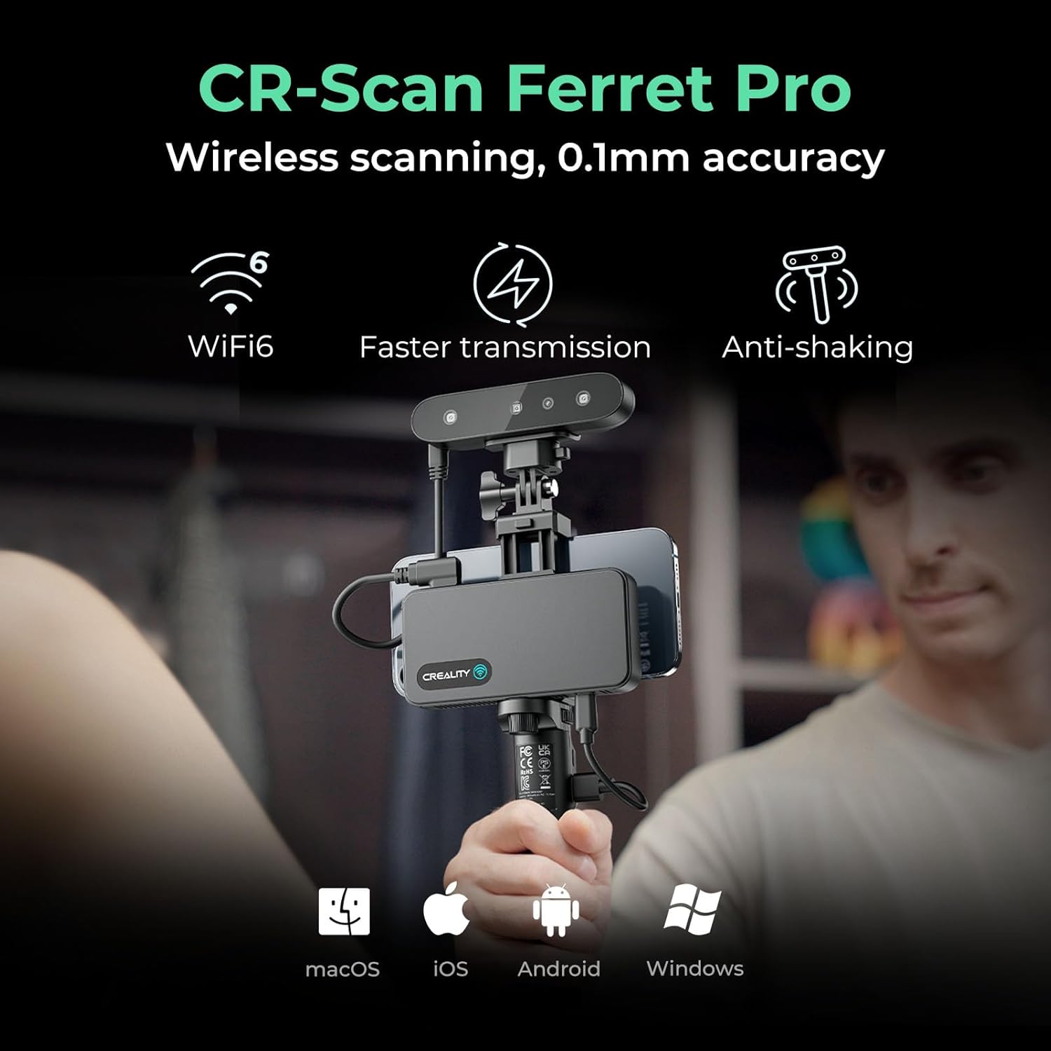 Creality 3D Scanner CR-Scan Ferret Pro for 3D Printing – Image 2 | DroneNerds