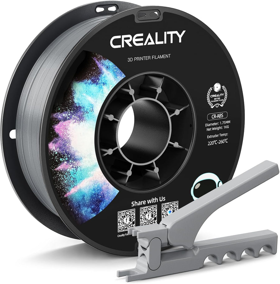 Creality ABS Filament 1.75mm Grey 3D Printer Filaments, 1kg(2.2lbs) – Image 1 | DroneNerds