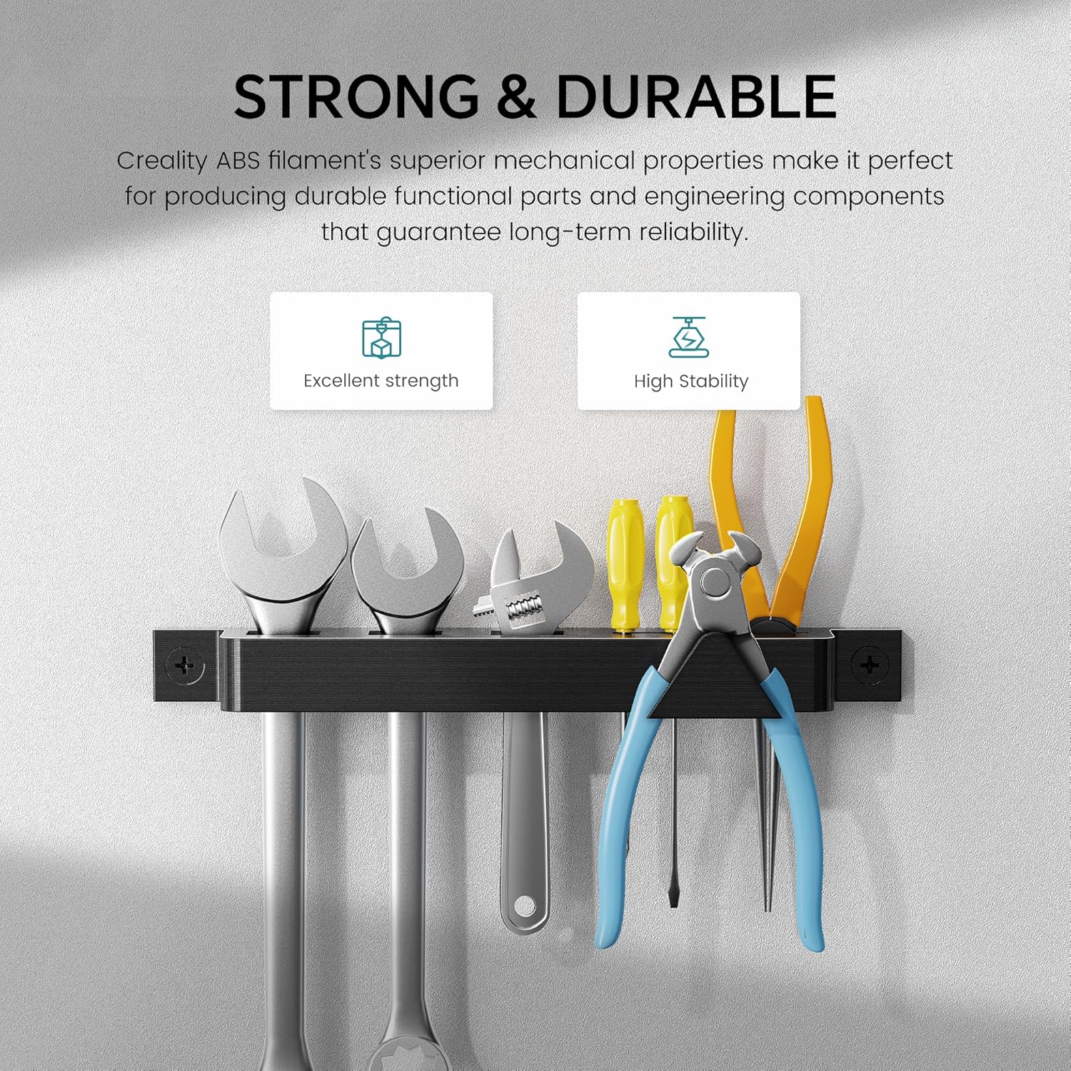 Creality ABS Filament 1.75mm Black 3D Printer Filaments, 1kg(2.2lbs) – Image 3 | DroneNerds