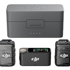 DJI Mic 2 Wireless Microphone System/Recorder for Camera & Smartphone (2TX + 1RX + Charging Case)