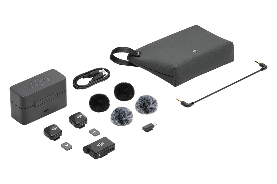 DJI Mic Mini (2 Transmitters + 1  Receiver + Charging Case) – Image 1 | DroneNerds