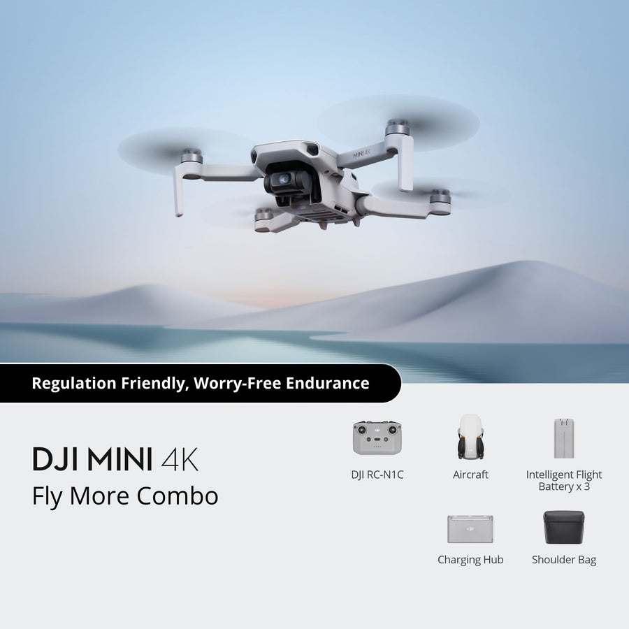 DJI Mini 4K Fly More Combo Drone Under 249g 31-Min Max Flight Time – Image 1 | DroneNerds