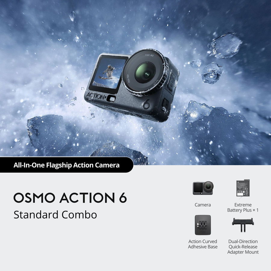 DJI Osmo Action 6 Standard Combo | 4K120 Variable-Aperture Action Camera