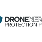 DroneNerds Protection Plan logo with a red and blue shield icon on a white background