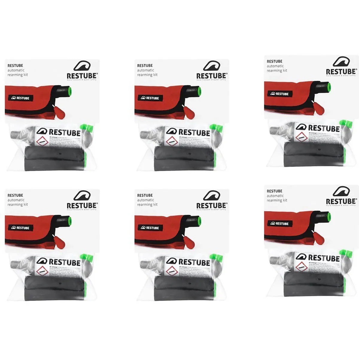 Restube Rearm Kit (6) (Contains CO2 cartridge)