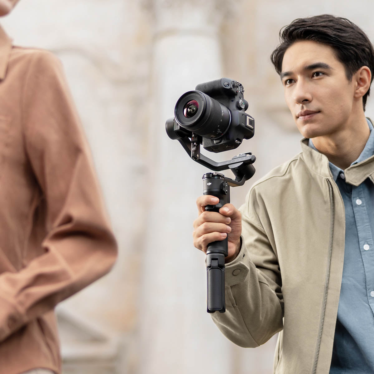 DJI's lightweight RS 3 Mini camera stabilizer is designed to be used with  one hand