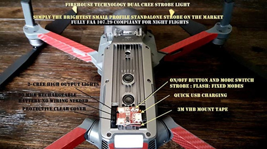 Firehouse Tech Dual 2 Cree LED Strobe - White